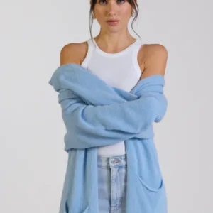 Yasmin Open Cardigan | Light Blue | Alpaca Blend
